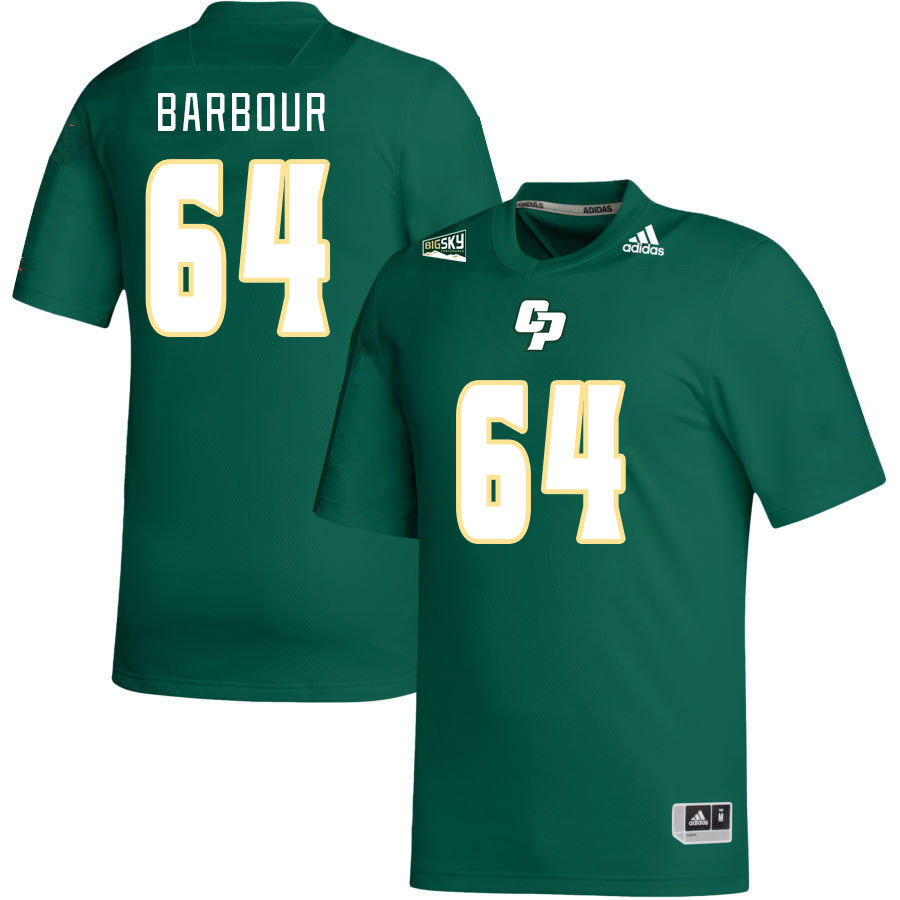 Men-Youth #64 Mason Barbour Cal Poly Mustangs 2023 College Football Jerseys Stitched-Green